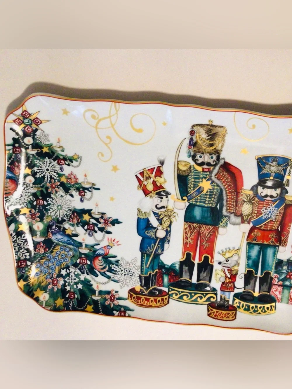 Williams Sonoma Twas The Night Before Christmas Nutcracker Platter 18x12.5 Heavy